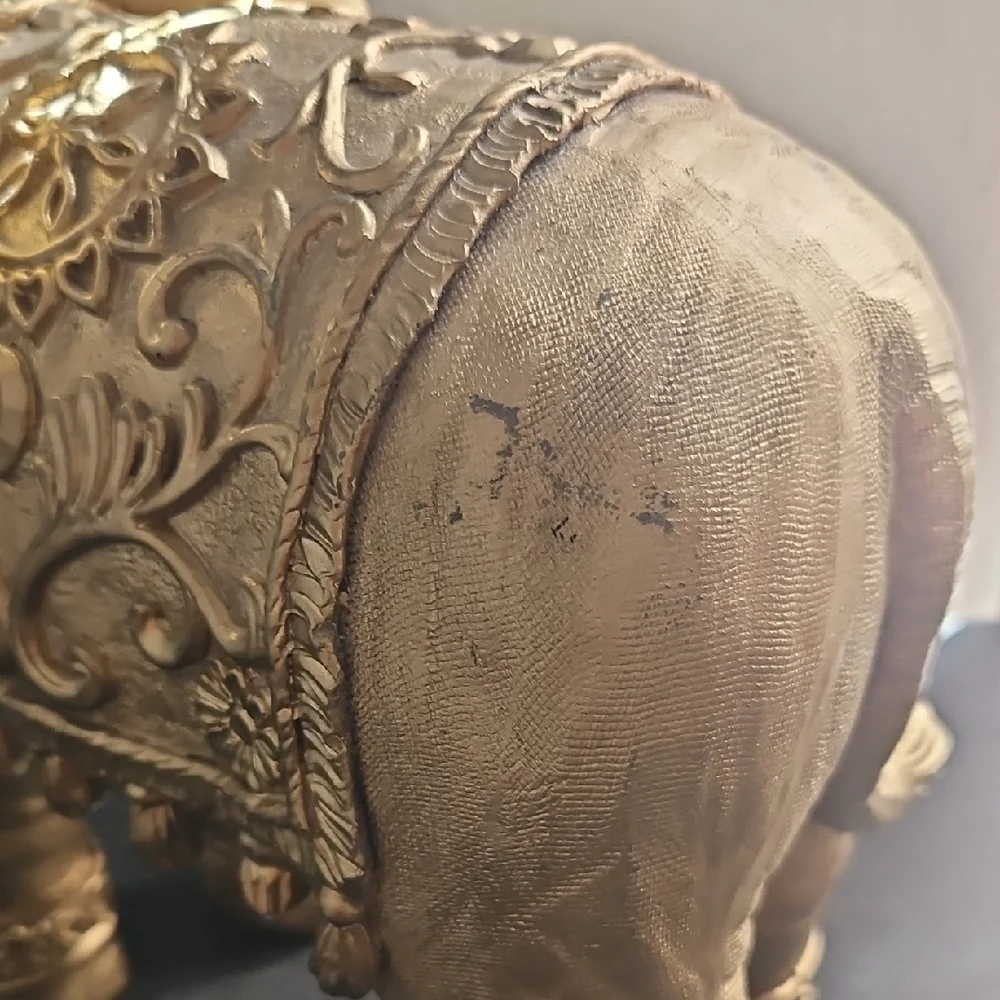 Gold Elephant Figurine - Picture 2 of 3